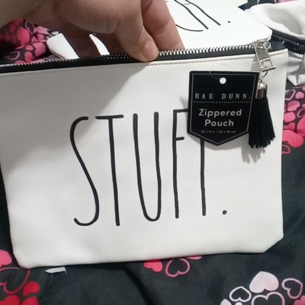 Rae Dunn White Pouch Set 3PC - Picture 6 of 7